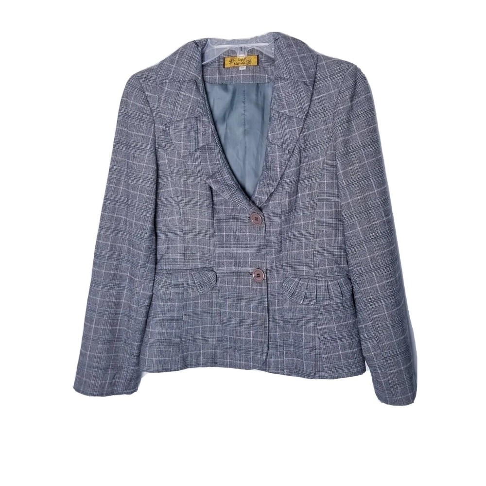 Legio Mayinda Glen Plaid Blazer Jacket Women Size 40/ Medium